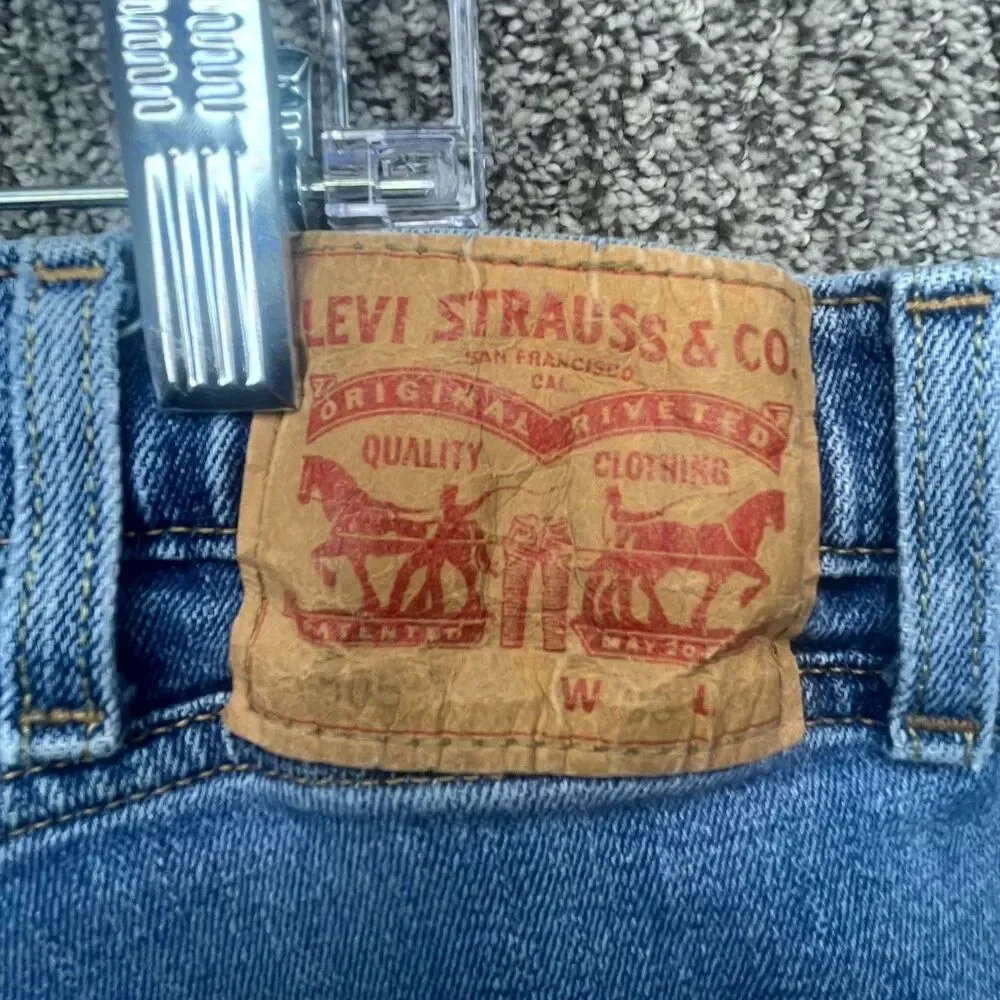 Levi's 505‎ Soft Jeans Men Blue Denim 38x32 Regular Fit Straight Leg Comfortable